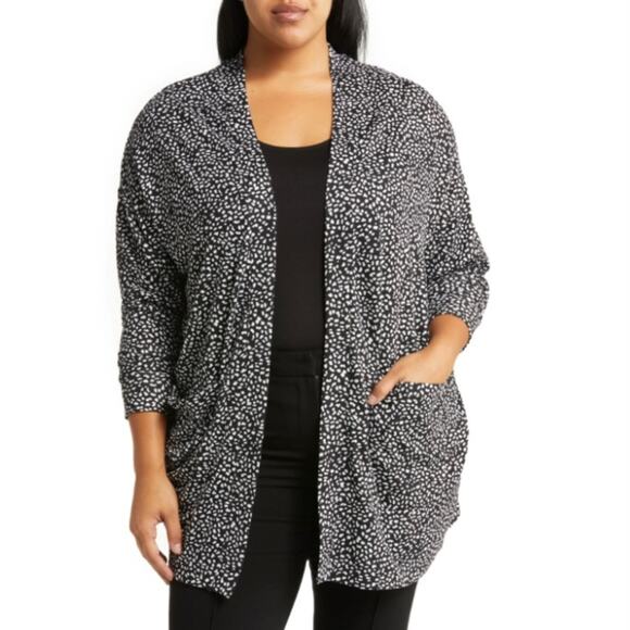 Sanctuary Womens 1X Patch Pocket Knit Cardigan Mystic Spot NEW - Picture 1 of 13